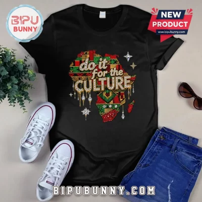 Do It For The Culture African Map Kente Pattern Black Graphic T-Shirt