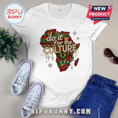 Do It For The Culture African Map Kente Pattern Black Graphic T-Shirt