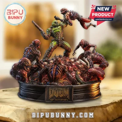 DOOM 2016 10th Anniversary Doom Slayer Collectible Diorama Statue