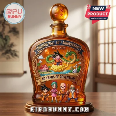 Dragon Ball 40th Anniversary 1986-2026 Glass Whiskey Decanter
