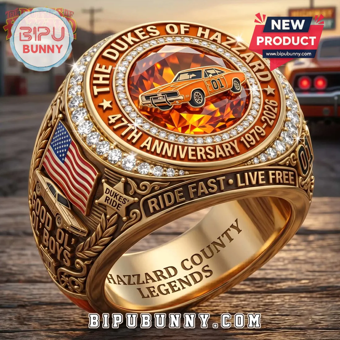 Dukes of Hazzard 47th Anniversary Gold Ring Dukes of Hazzard 47th Anniversary Gold Ring
