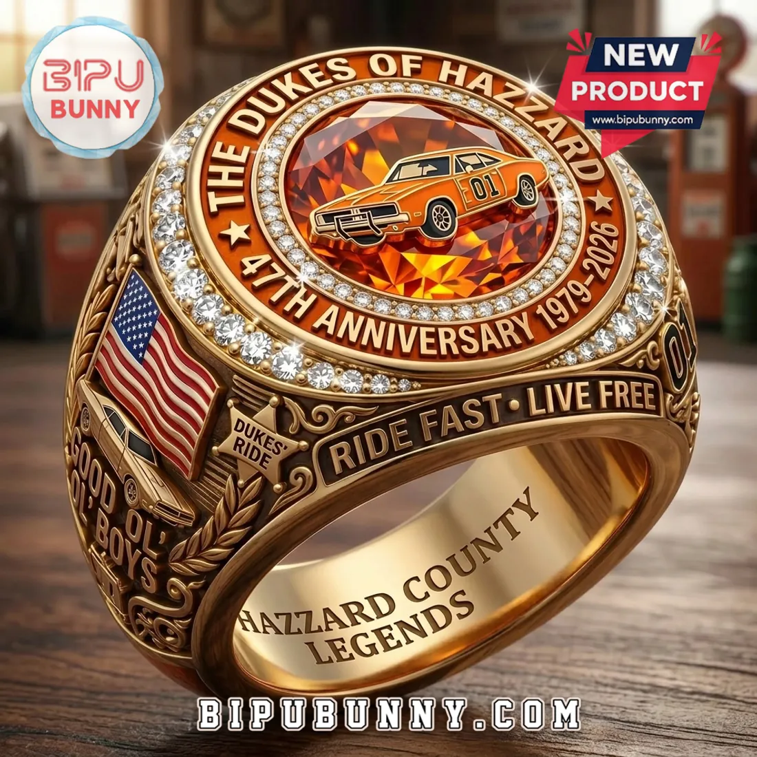 Dukes of Hazzard 47th Anniversary Gold Ring Dukes of Hazzard 47th Anniversary Gold Ring