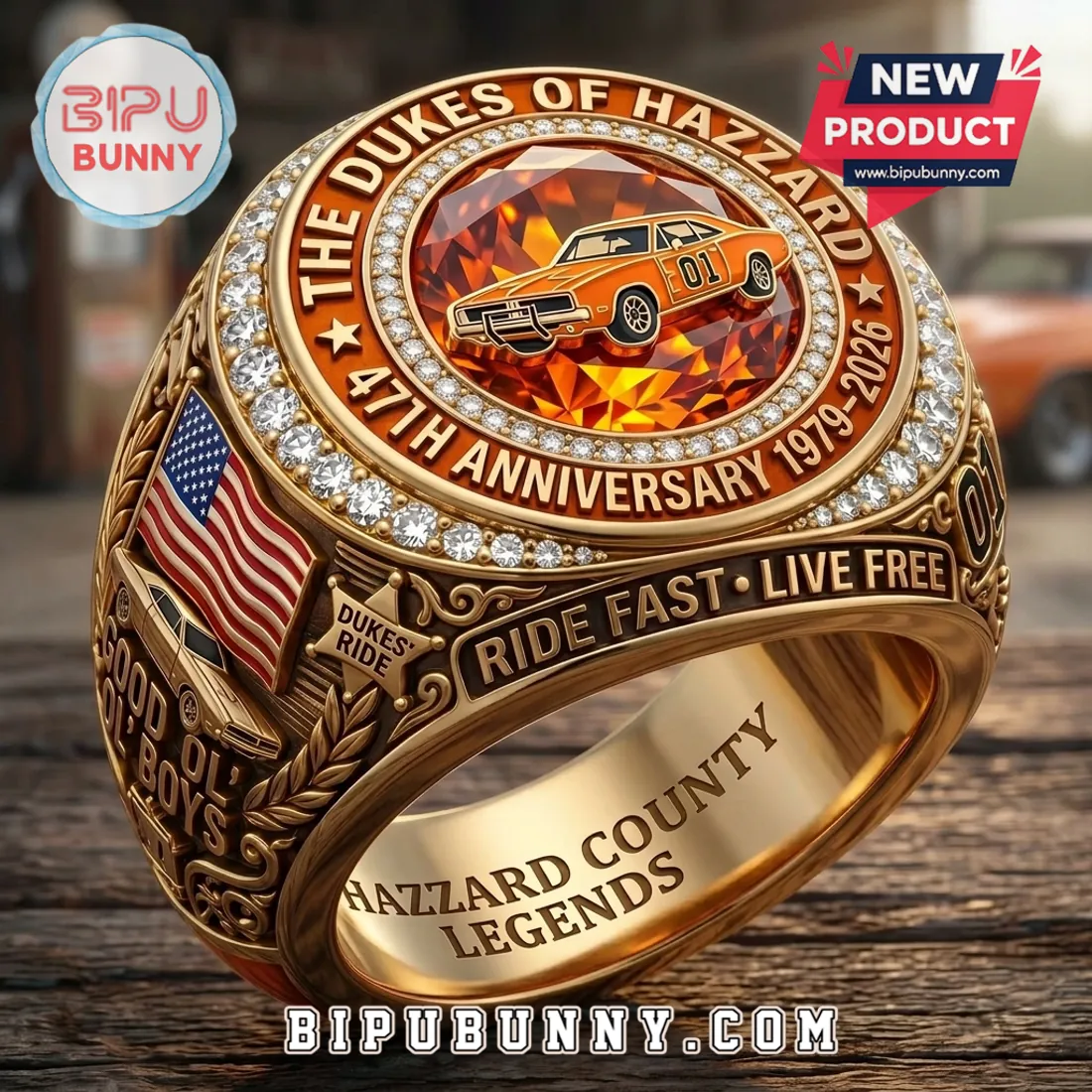 Dukes of Hazzard 47th Anniversary Gold Ring Dukes of Hazzard 47th Anniversary Gold Ring