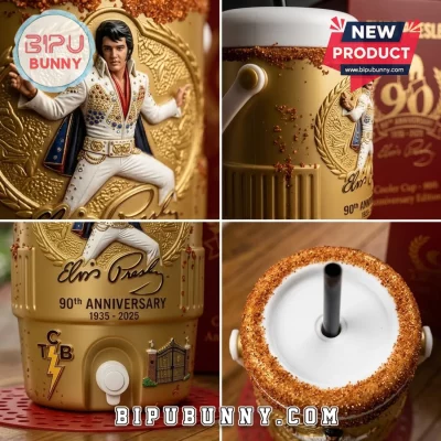 Elvis Presley 90th Anniversary Gold Commemorative Dugout Cooler Cup