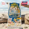 Vintage Blue Hawaii beach towel featuring Elvis Presley movie poster art with palm trees and retro typography!