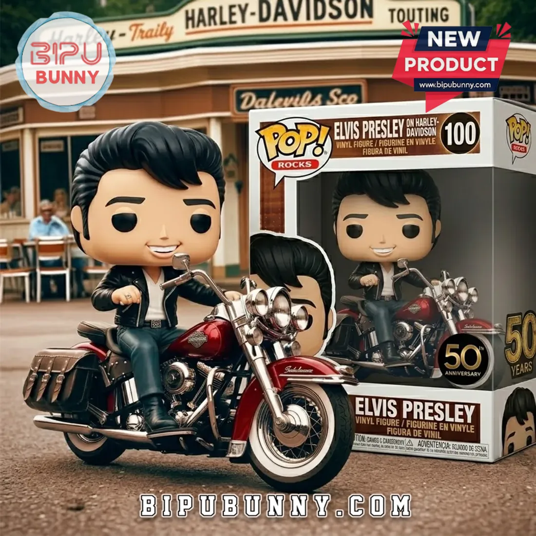 Elvis Presley Harley-Davidson 50th Anniversary Funko Vinyl Figure Elvis Presley Harley-Davidson 50th Anniversary Funko Vinyl Figure
