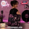 Black Elvis Presley retro tote bag with pink neon text, images of Elvis, 'The King of Rock 'n' Roll' printed on it!