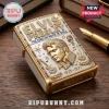 Gold and white Zippo lighter, Elvis Presley relief, 