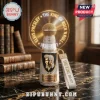 Gold and white Elvis Presley tribute collectible microphone with rhinestones! Reads 'THE KING OF ROCK 'N' ROLL 1935-1977' and 'LEGEND FOREVER'!