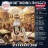 White gold crystal microphone LED fan, Elvis Presley The King of Rock-n-Roll 1935-1977, Legend Forever text! Glam retro style!
