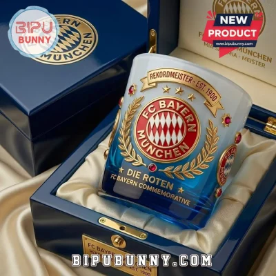 FC Bayern Munich Rekordmeister Whiskey Glass