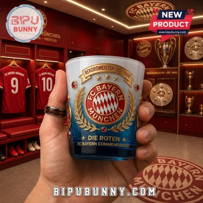 FC Bayern Munich Rekordmeister Whiskey Glass