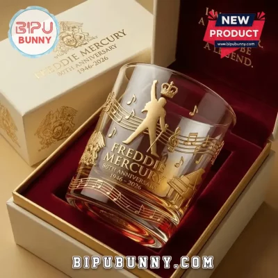 Freddie Mercury 80th Anniversary Commemorative Whiskey Glass