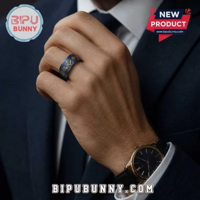 Freemason Blue Tungsten Ring Limited Edition