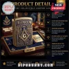 Gold Freemason Zippo lighter with embossed compass and square symbols in a blue and gold collector display box!