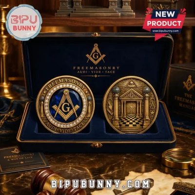 Freemasonry Premium Gold Plated Commemorative Masonic Coin