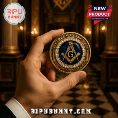 Freemasonry Premium Gold Plated Commemorative Masonic Coin