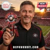 Black and red Georgia Bulldogs spinner keychain with 