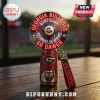 Red and silver Georgia Bulldogs fan light with flashing red LED text 