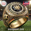 Gold black German football championship ring, sparkling stones, eagle, soccer ball! Text: GERMANY NATIONAL FOOTBALL TEAM, DEUTSCHLAND!