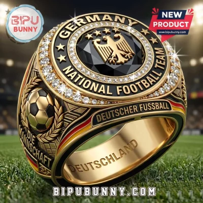 Germany National Football Team Premium Gold Ring