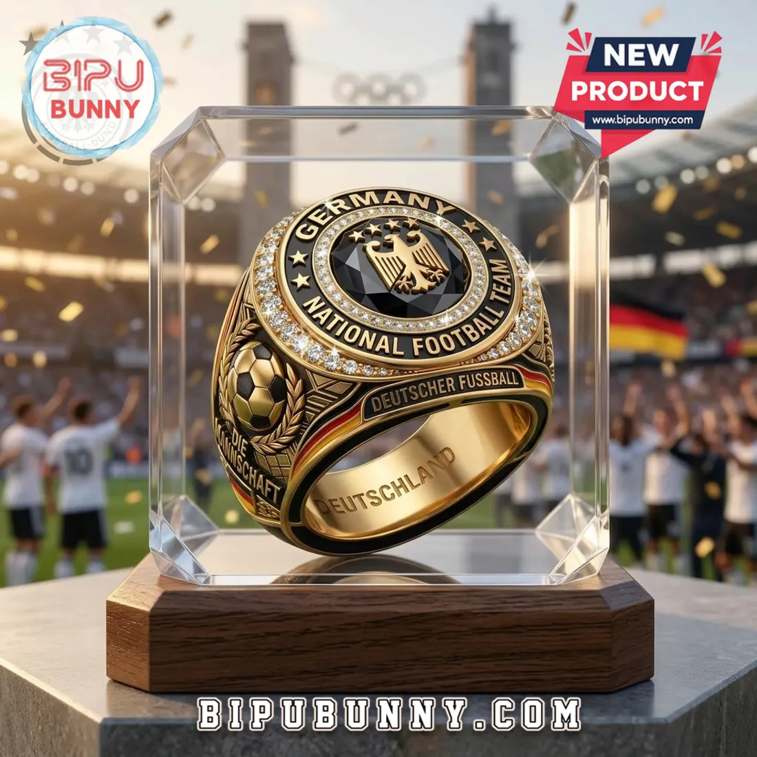 Germany National Football Team Premium Gold Ring Germany National Football Team Premium Gold Ring
