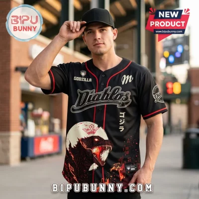 Godzilla Minus One Diablos Rojos Limited Edition Baseball Jersey Godzilla Minus One Diablos Rojos Limited Edition Baseball Jersey
