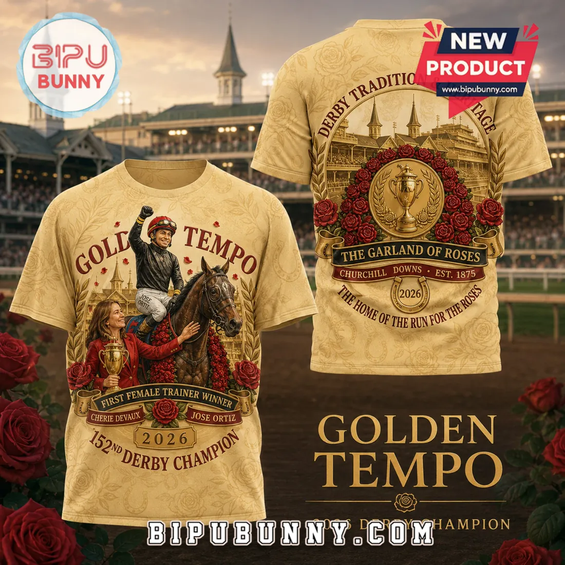 Golden Tempo 2026 152nd Kentucky Derby Champion T-Shirt Golden Tempo 2026 152nd Kentucky Derby Champion T-Shirt