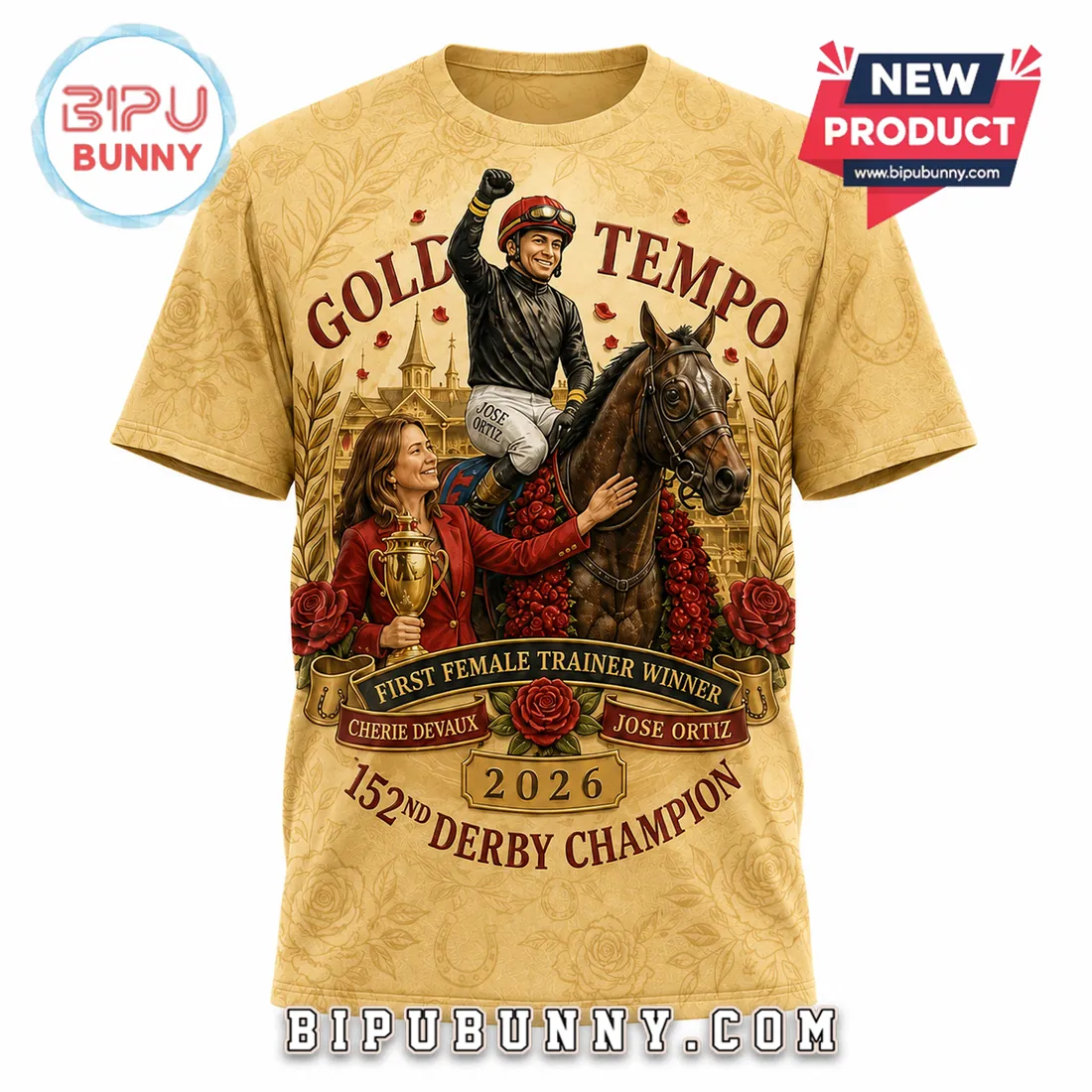 Golden Tempo 2026 152nd Kentucky Derby Champion T-Shirt Golden Tempo 2026 152nd Kentucky Derby Champion T-Shirt