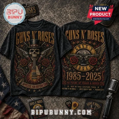 Guns N’ Roses 40th Anniversary 1985-2025 T-Shirt