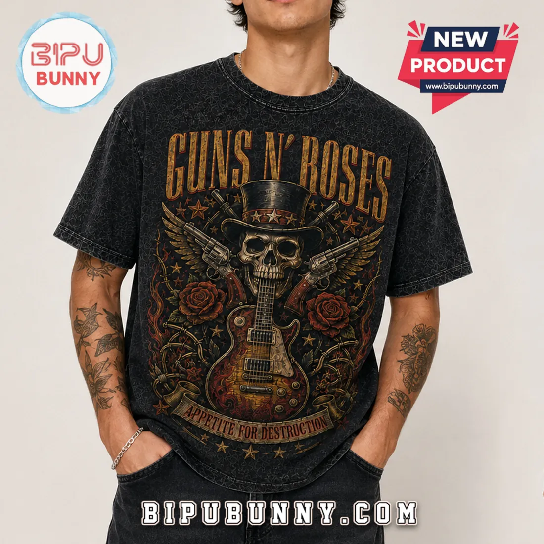 Guns N’ Roses 40th Anniversary 1985-2025 T-Shirt Guns N’ Roses 40th Anniversary 1985-2025 T-Shirt