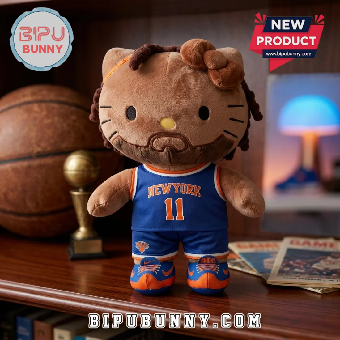 Hello Kitty x New York Knicks Jalen Brunson Collector Edition Plush Doll Hello Kitty x New York Knicks Jalen Brunson Collector Edition Plush Doll