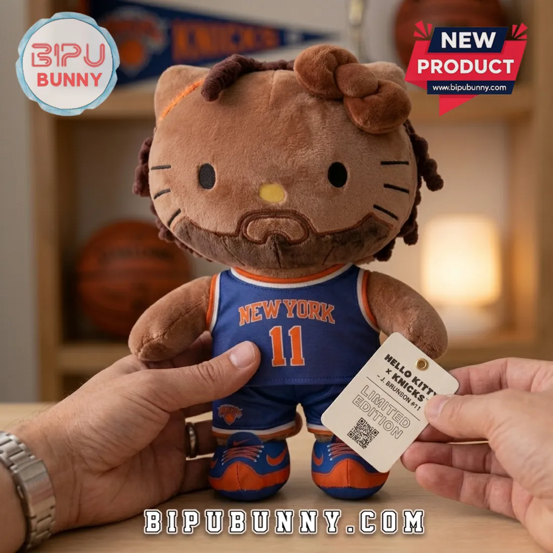 Hello Kitty x New York Knicks Jalen Brunson Collector Edition Plush Doll Hello Kitty x New York Knicks Jalen Brunson Collector Edition Plush Doll