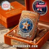 Orange and gold retro Houston Astros Championship Collection lighter with 