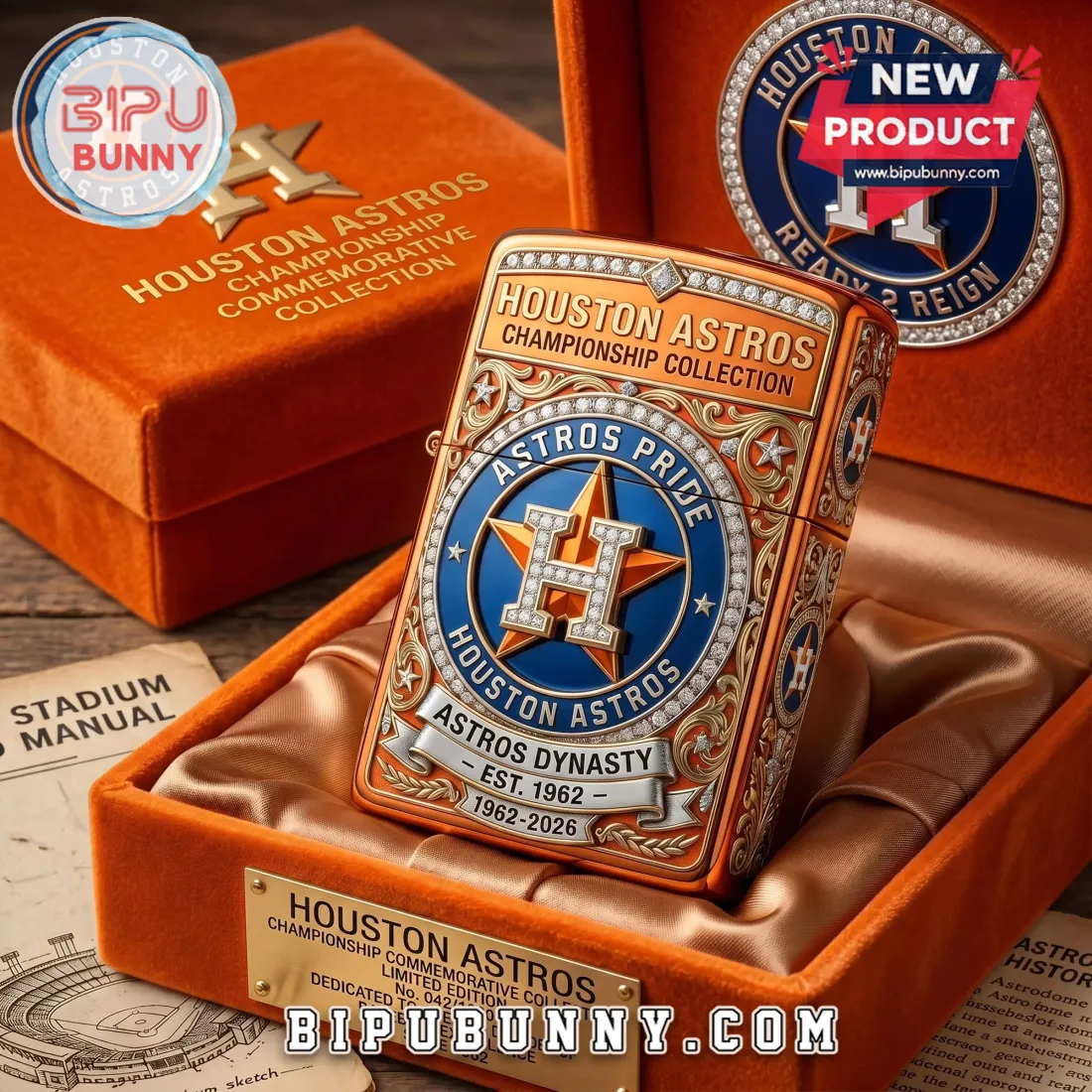 Houston Astros Championship Limited Edition Zippo Lighter Case Houston Astros Championship Limited Edition Zippo Lighter Case