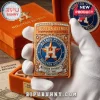 Copper and blue Houston Astros lighter with