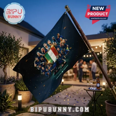 Inter Milan Campioni D’Italia 2025-2026 3D Double-Sided House Flag