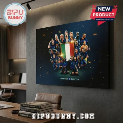Inter Milan Campioni D’Italia 2025-2026 3D Double-Sided House Flag