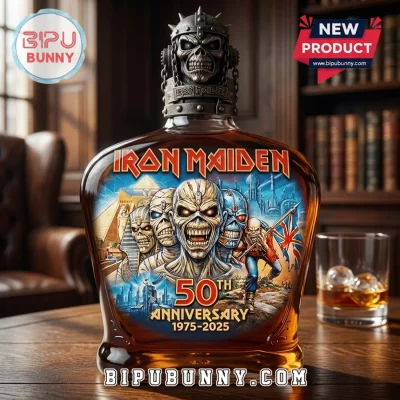 Iron Maiden 50th Anniversary 1975-2025 Up The Irons Whiskey Decanter