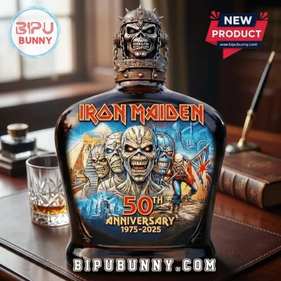 Iron Maiden 50th Anniversary 1975-2025 Up The Irons Whiskey Decanter