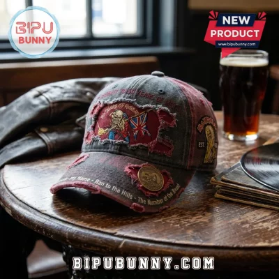 Iron Maiden 50th Anniversary Distressed Baseball Cap