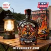 Iron Maiden Killers 51st anniversary whiskey bottle featuring skeleton artwork with Union Jack flag and flames!