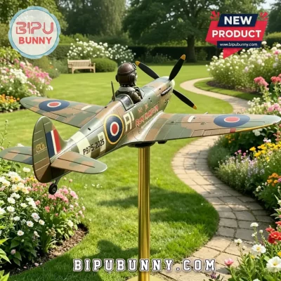 Iron Maiden Eddie Spitfire 50th Anniversary Metal Kinetic Wind Spinner Garden Art