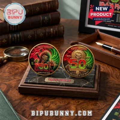 Iron Maiden Eddie The Head 50th Anniversary World Tour 2026 Collectible Coin