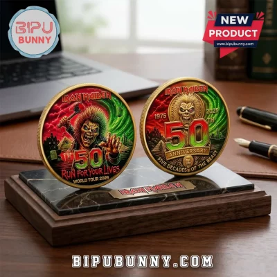 Iron Maiden Eddie The Head 50th Anniversary World Tour 2026 Collectible Coin