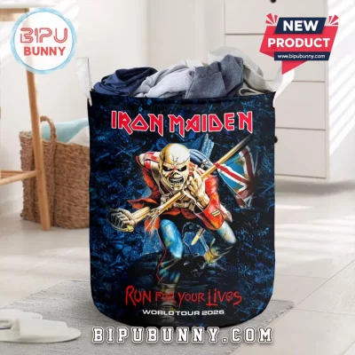 Iron Maiden Run For Your Lives World Tour 2026 Eddie Laundry Basket