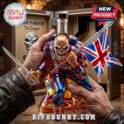 Iron Maiden The Trooper 50th Anniversary Whiskey Bottle