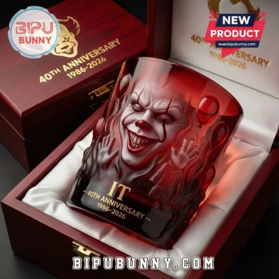 IT Pennywise 40th Anniversary 1986-2026 Collectible Whiskey Glass