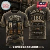 Vintage black and brown t-shirt featuring Jack Daniels 160th anniversary graphic with saloon store and London taxi design!