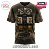 Jack Daniels 160th anniversary graphic tee with London taxi and saloon art in brown and black vintage tones!